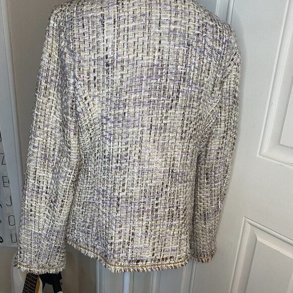 Chico's Women's Tweed Jacket in Lovely Lilac - Picture 4 of 7
